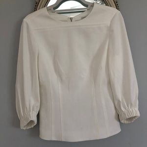 Tibi Long Sleeve White Blouse